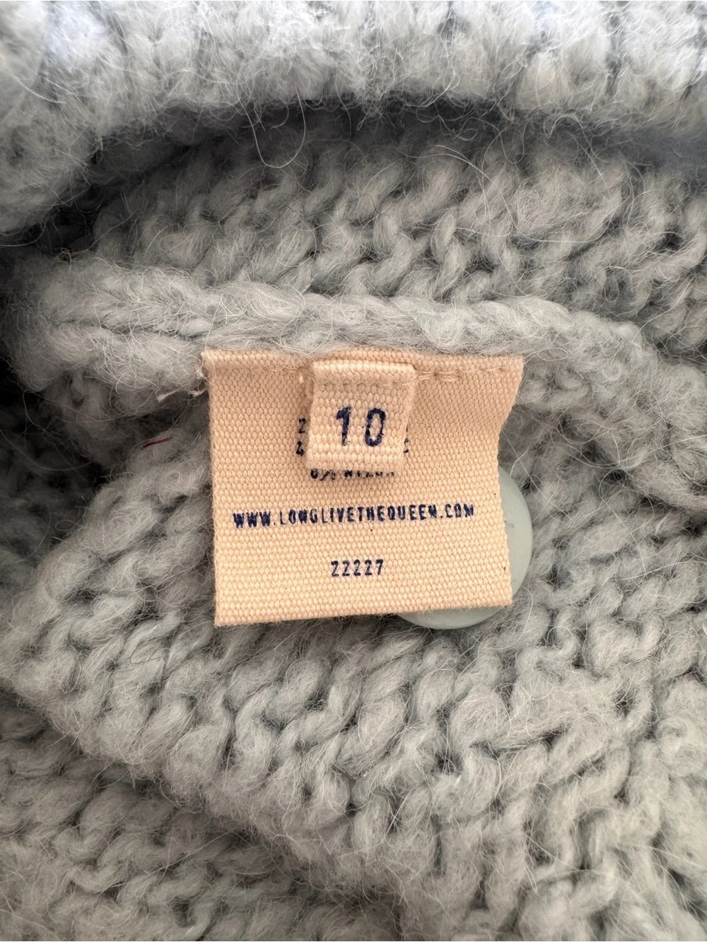 Long Live the Queen Chunky Knit Button-Up Cardigan for Kids